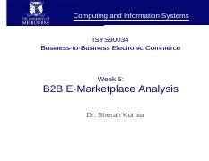 B2B Electronic Commerce (ISYS90034) .